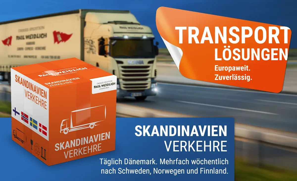 Übersee-Spedition Paul Weidlich GmbH - Hamburg - Skandinavien Verkehre