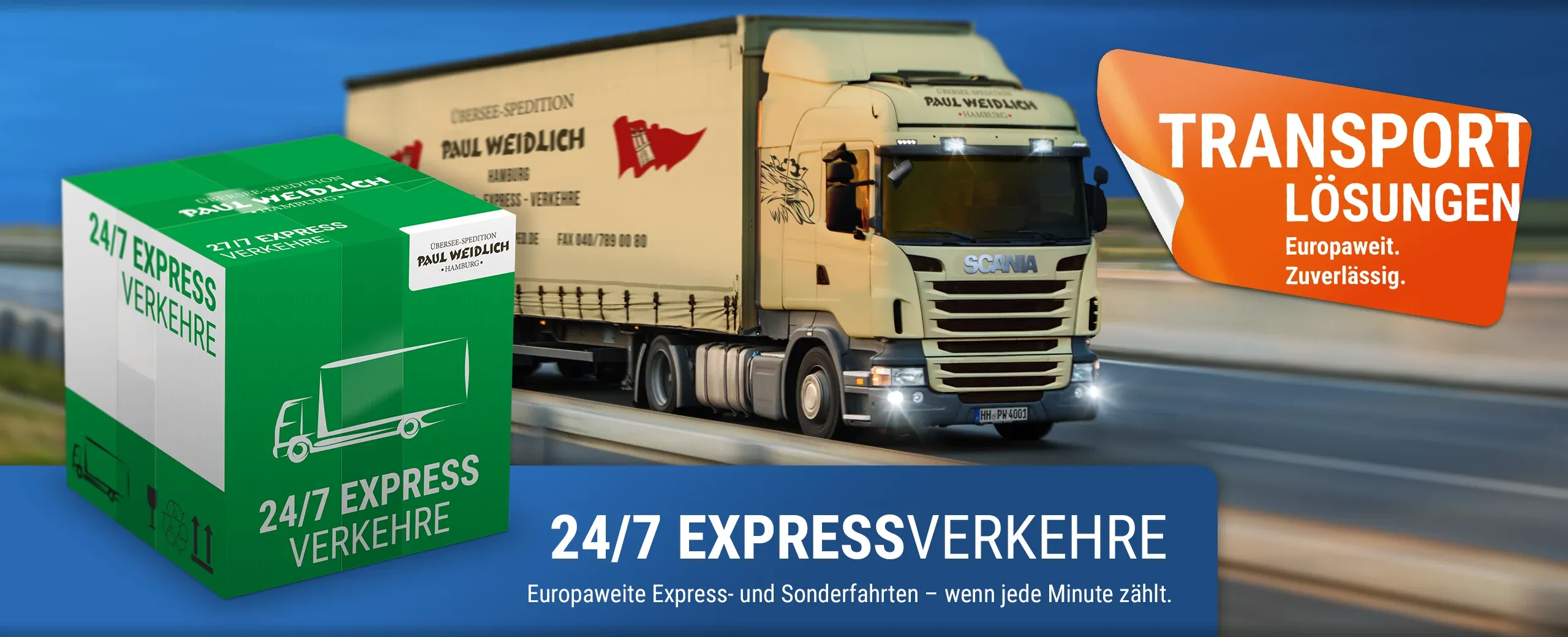 Übersee-Spedition Paul Weidlich GmbH - Hamburg - Express und Sonderfahrten